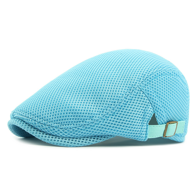 Pustende flat cap med justerbar stropp