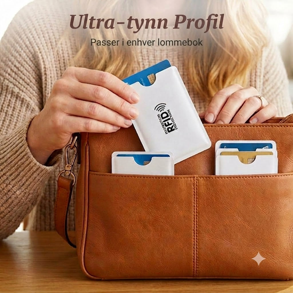 RFID-blokkerende kredittkortetui / Antiskimming-kortbeskytter
