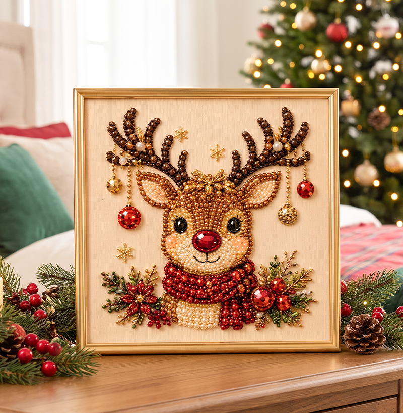 🔥 Tidsbegrenset tilbud: 50 % rabatt! 🎨💎 Juletema DIY diamantmaling-sett – perfekt for nybegynnere 🎄