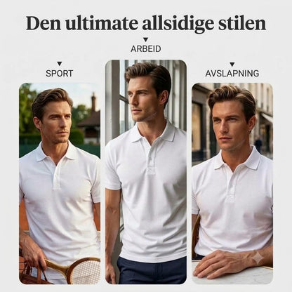 Kortermet poloskjorte til herre – Sportslig slim-fit