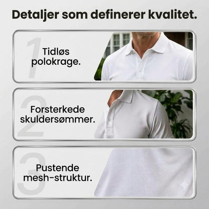 Kortermet poloskjorte til herre – Sportslig slim-fit