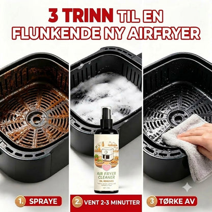 2-i-1 Airfryer-rengjøringsmiddel og avfettingsspray