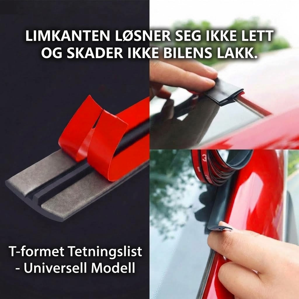 Spesialtilpasset gummitetningslist for bil