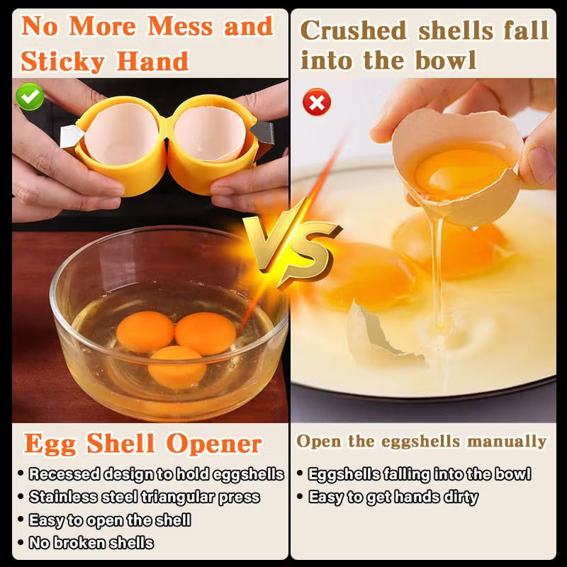 🔥📢📢 Tidsbegrenset tilbud❗️❗️ Kjøp én, få én gratis! 🍳 Rask eggåpner – åpne egg raskere, enklere og renere!🔥