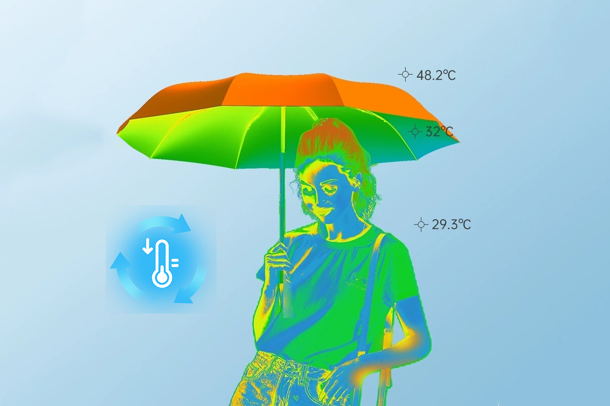 Ultralett karbonfiberparaply – UV-beskyttelse (svart belegg), sol- og regnbeskyttelse ☂️