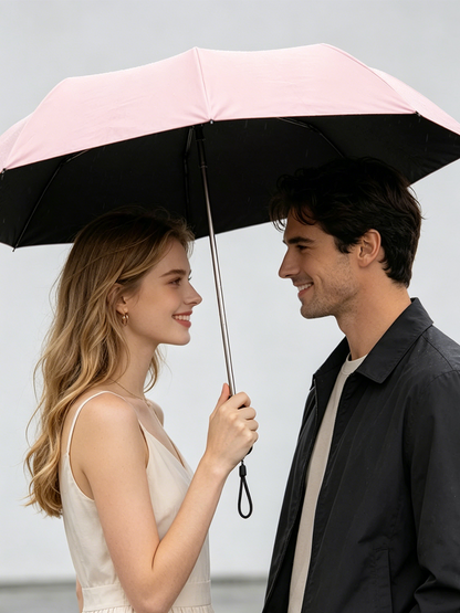 Ultralett karbonfiberparaply – UV-beskyttelse (svart belegg), sol- og regnbeskyttelse ☂️