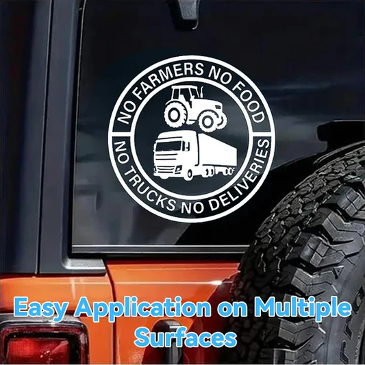 "Ingen bønder, ingen mat"vinylklistremerke: Kjøp 2, få 2 gratis!