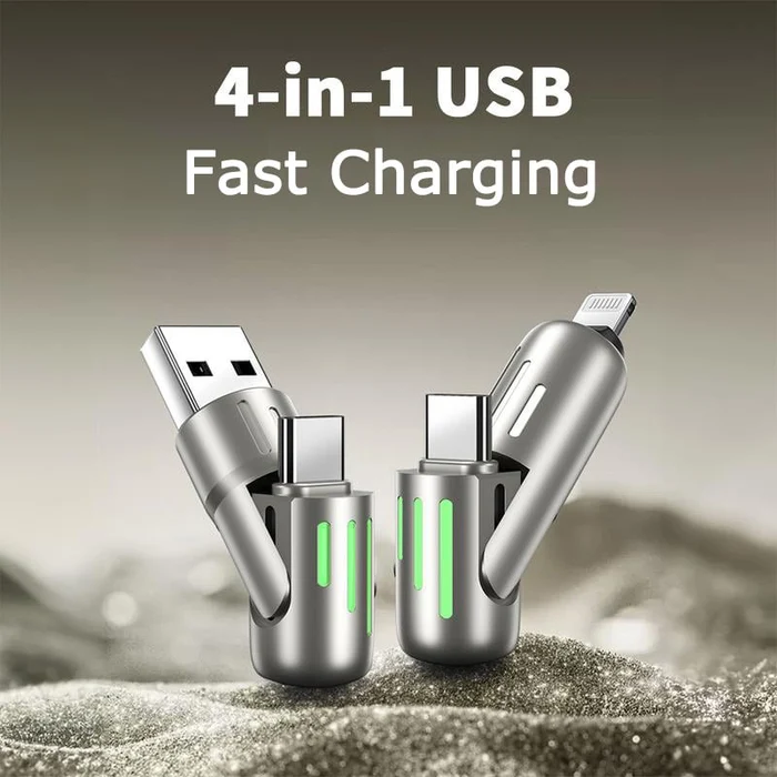 4-i-1 USB-hurtigladekabel