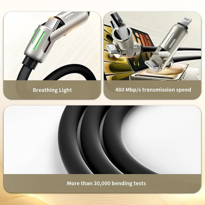 4-i-1 USB-hurtigladekabel