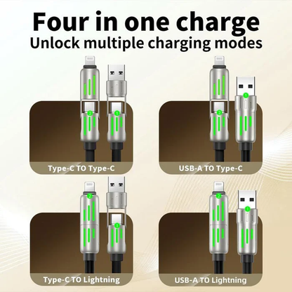 4-i-1 USB-hurtigladekabel