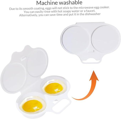 Eggkoker for mikrobølgeovn med sprutdeksel