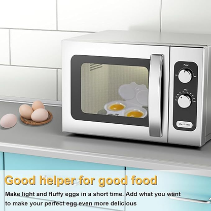 Eggkoker for mikrobølgeovn med sprutdeksel