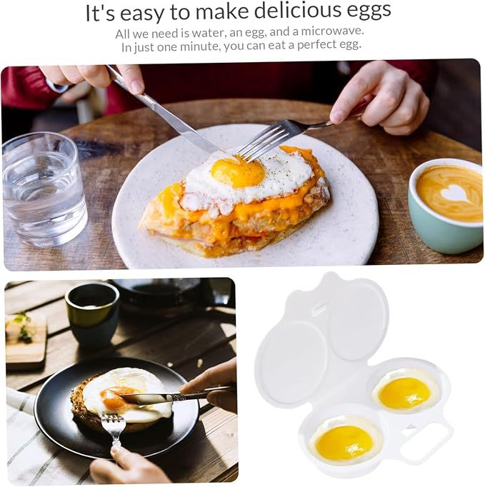 Eggkoker for mikrobølgeovn med sprutdeksel