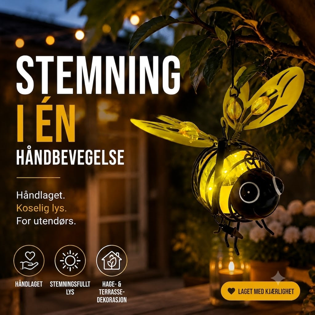 Bieformet solcelle-hengelampe