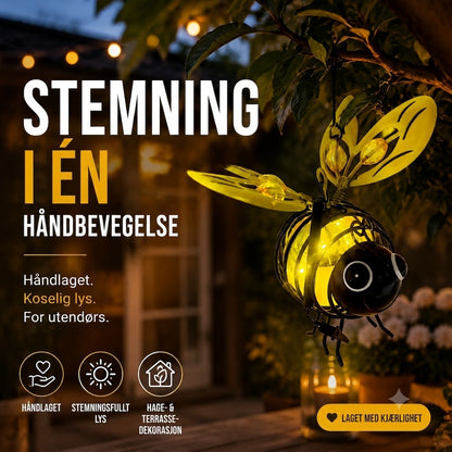 Bieformet solcelle-hengelampe