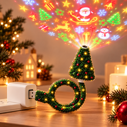 HD USB Juleprojektor – Skap en magisk julestemning på et øyeblikk