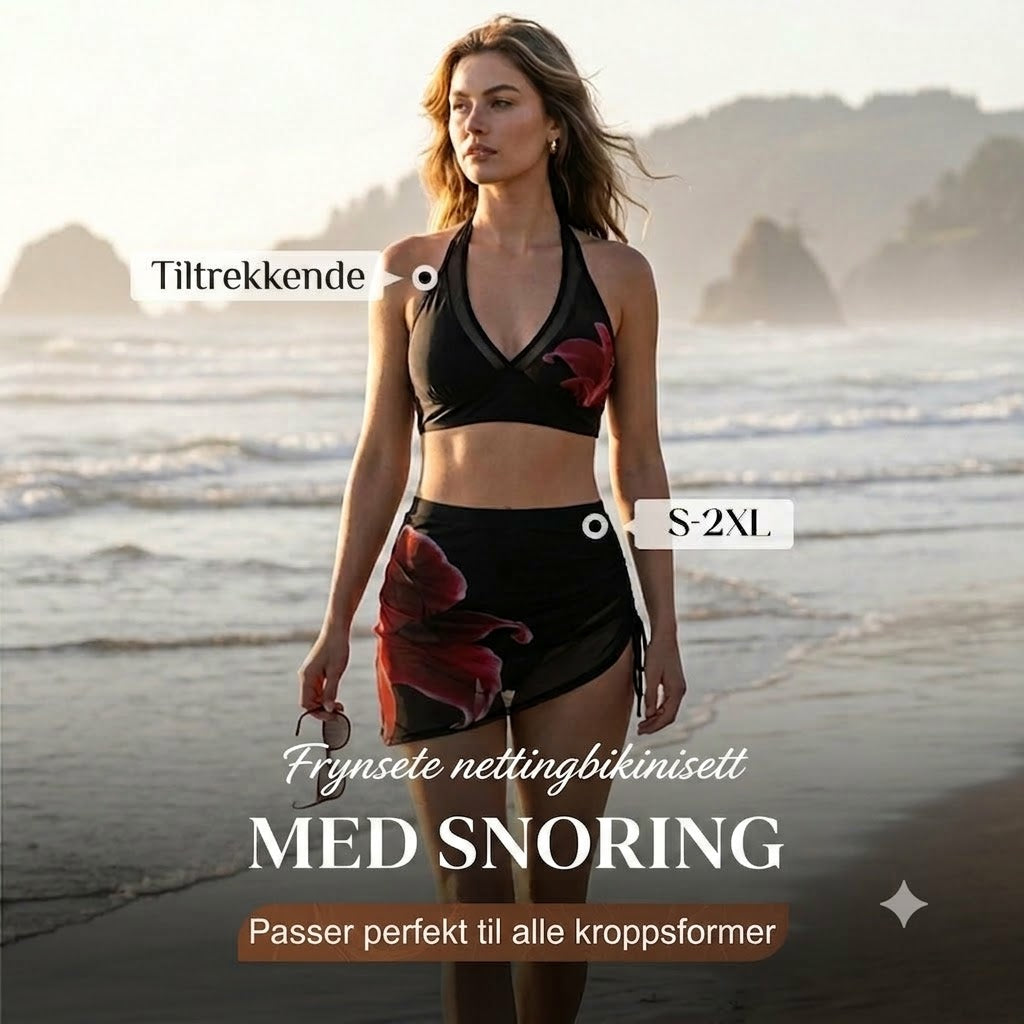 👙🌊 Fiskeformet knytebikini – med snøring for den ultimate sommerfølelsen