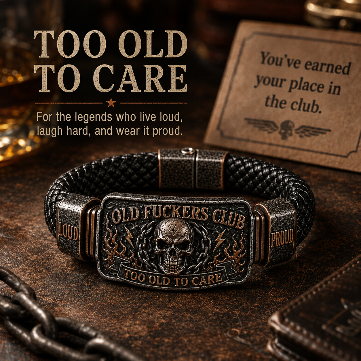 ☠️ Gamlegutta-klubben & Vill & Fri 🪓 | 2026 Limited Edition Vintage Armbånd