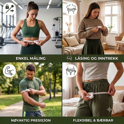 Automatisk inntrekkbart 3D-kroppsmålebånd – For presis måling av midje, hofter, bryst og armer