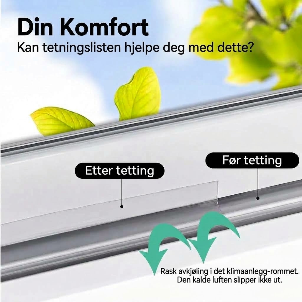5 m tetningslist for dører – Effektiv beskyttelse mot støv, insekter og støy