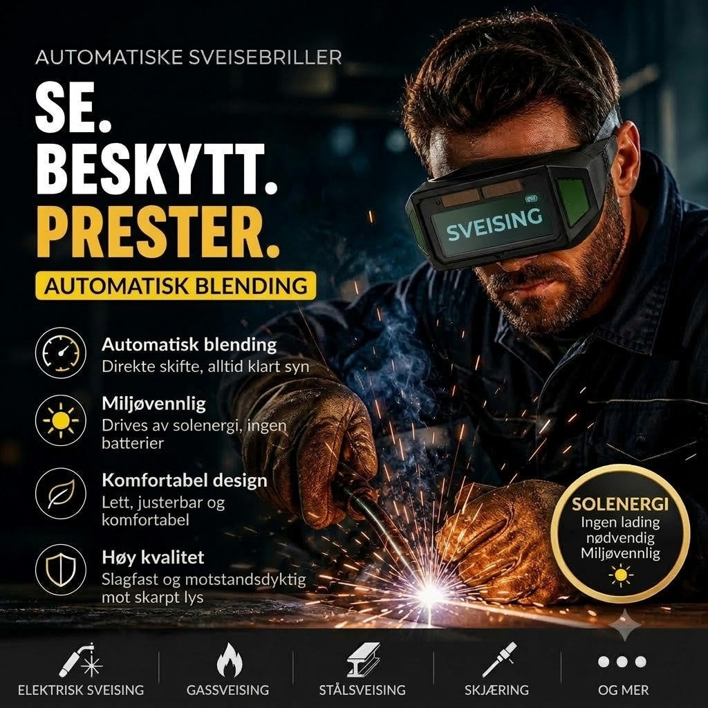Brannsikre vernebriller for sveising – Ny 2026-modell