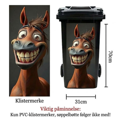 Kreative klistremerker for søppelbøtte – fargerike tegneseriemønstre