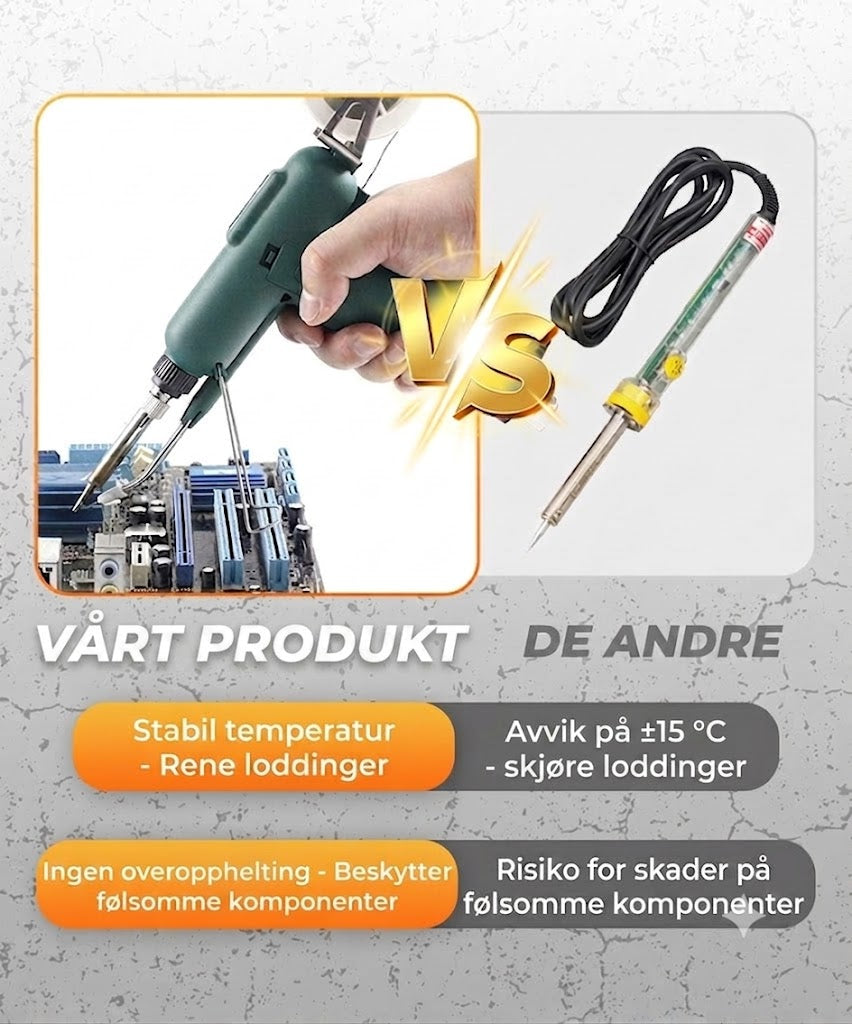 ⚒️ Effektivt 80W loddeboltsett – 12-delers sett