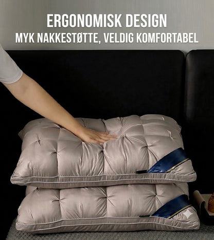 Ergonomisk nakkepute – pustende, myk, med 3D-sømteknologi (1 stk.)