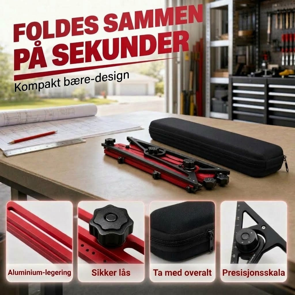 Slitesterkt måleverktøy i aluminium – Presis måling for gjør-det-selv og profesjonell bruk