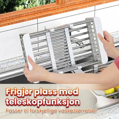 Justerbart tørkestativ til kjøkkenvask