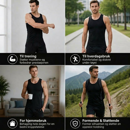🔥 Tidsbegrenset tilbud: 50 % rabatt❗️❗️ Kompresjonsundertøy / kompresjonsvest for herre – ideelt for trening og fitness