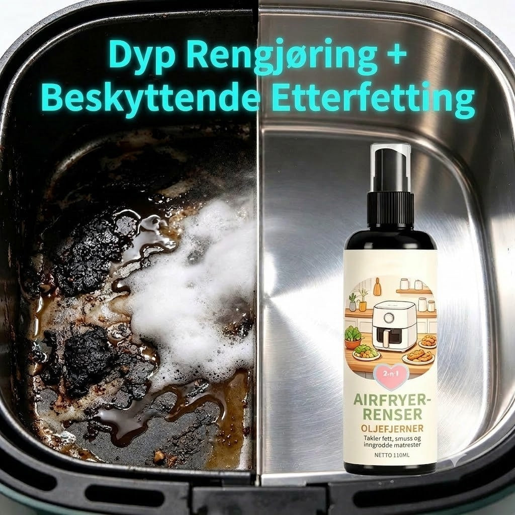 2-i-1 Airfryer-rengjøringsmiddel og avfettingsspray