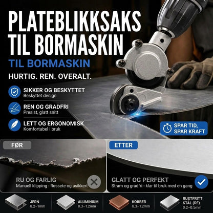 Tilbehør for plateskjæring til boremaskin – Elektrisk metallsaks og plateskjærer