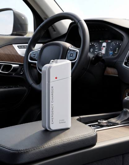 AA-batteridrevet powerbank med LED-lommelykt – gir ekstra strøm til mobilen i nødssituasjoner