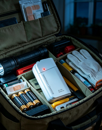 AA-batteridrevet powerbank med LED-lommelykt – gir ekstra strøm til mobilen i nødssituasjoner