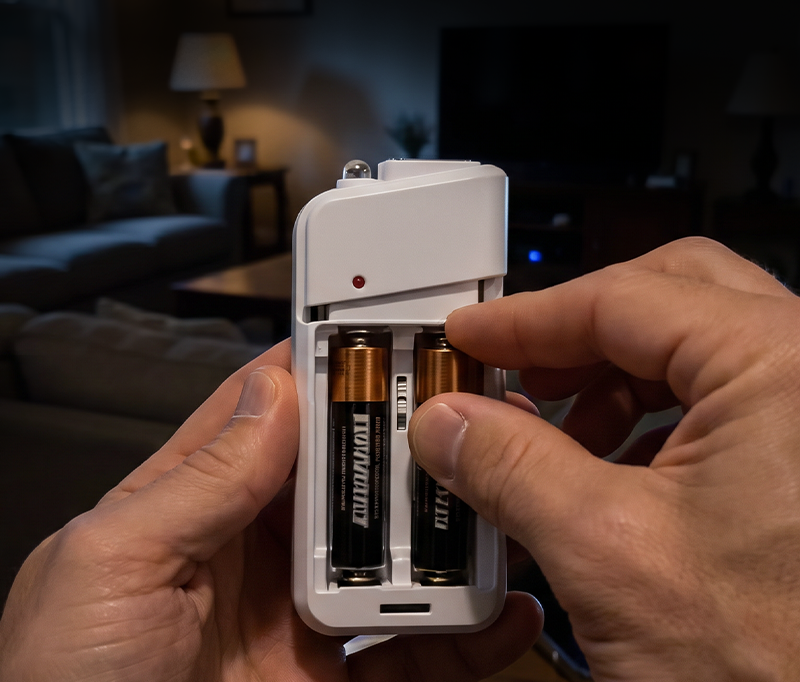 AA-batteridrevet powerbank med LED-lommelykt – gir ekstra strøm til mobilen i nødssituasjoner