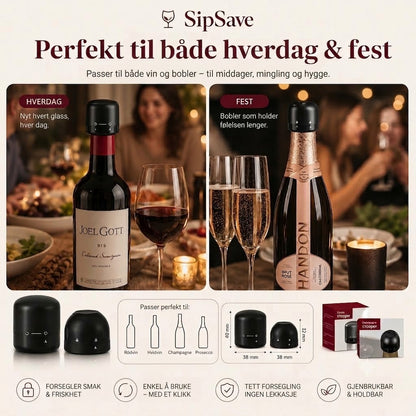 SipSave – Vin- og champagnestopper