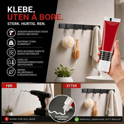 🔥📢 Tidsbegrenset tilbud: Kjøp 1, få 1 gratis! ✨ Sømløse klebeputer – sterkt feste uten å bore, for alle dine monteringsbehov! ✨