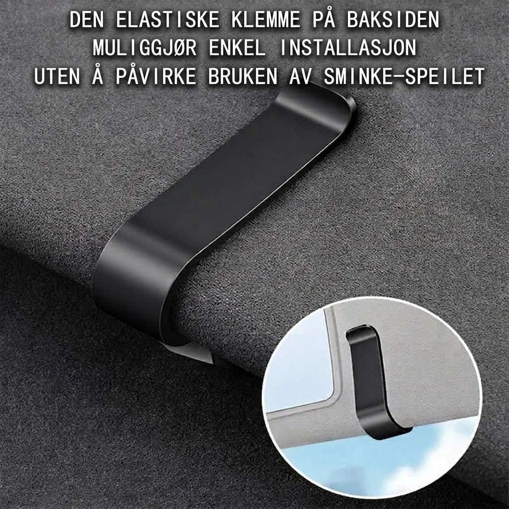 Magnetisk solbrilleholder for bilens solskjerm