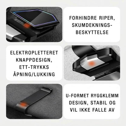 Magnetisk solbrilleholder for bilens solskjerm