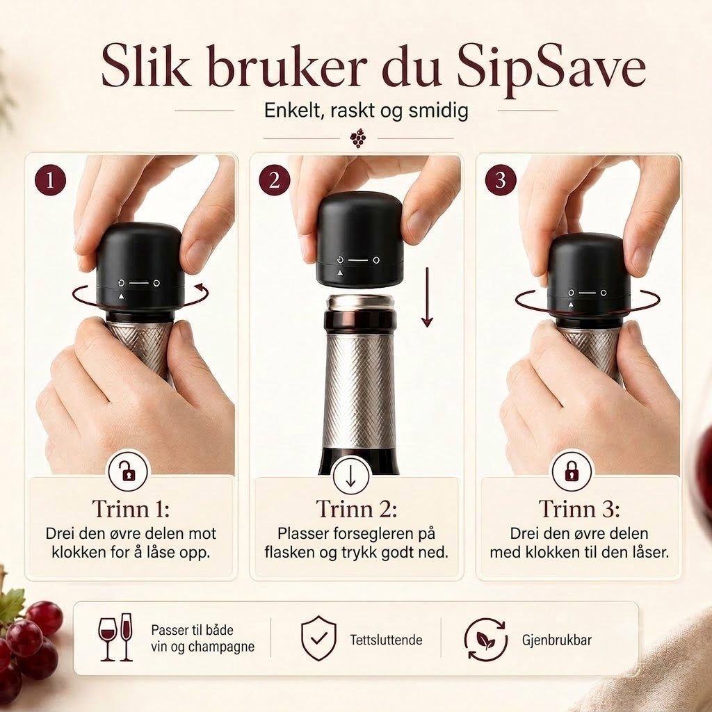 SipSave – Vin- og champagnestopper