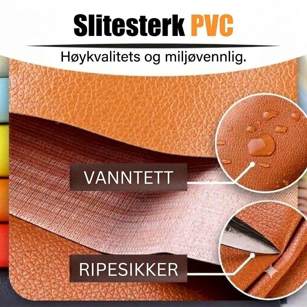 🛋️ Selvklebende reparasjonssett for skinn