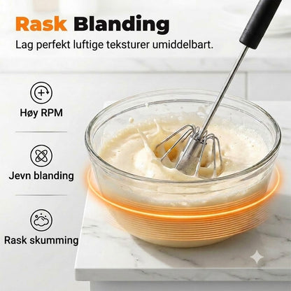 En god hjelper på kjøkkenet: Visp i rustfritt stål med sklisikkert håndtak