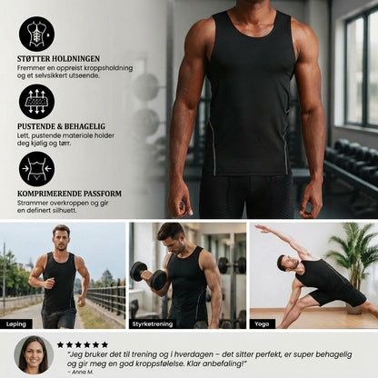 🔥 Tidsbegrenset tilbud: 50 % rabatt❗️❗️ Kompresjonsundertøy / kompresjonsvest for herre – ideelt for trening og fitness