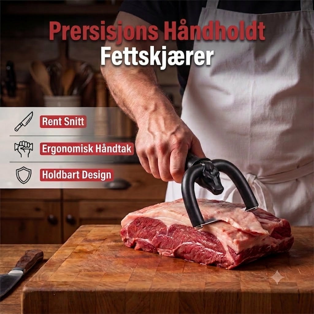 Håndholdt fettrimmer / fettskjærer for storfe- og svinekjøtt