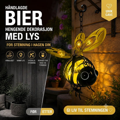 Bieformet solcelle-hengelampe