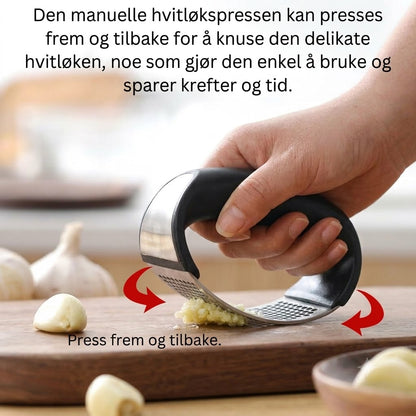 Hvitløkspresse: Bærbar hvitløkspresse i rustfritt stål
