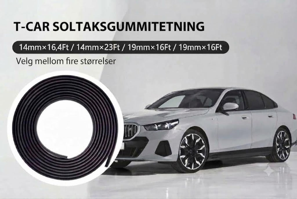 Spesialtilpasset gummitetningslist for bil