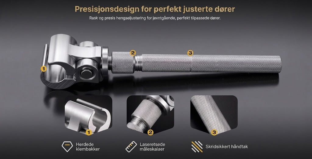 Universell justerbar hengselnøkkel