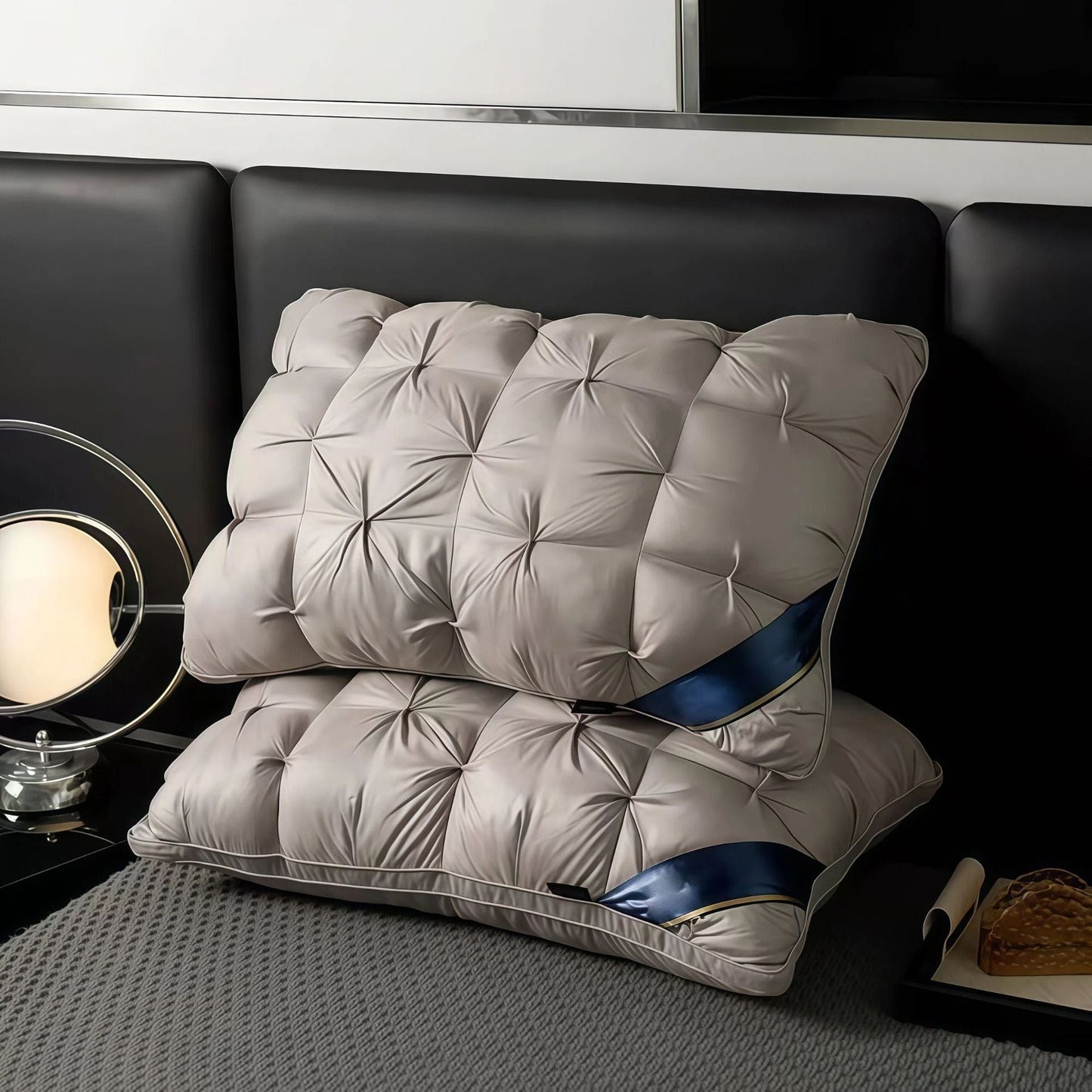 Ergonomisk nakkepute – pustende, myk, med 3D-sømteknologi (1 stk.)